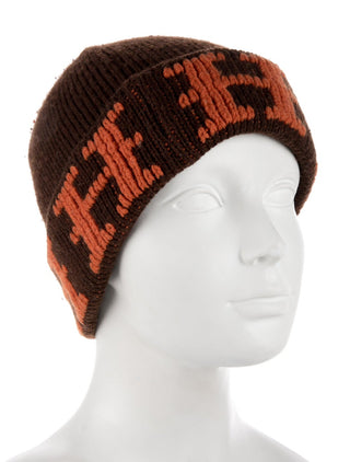 Hermès Brown H Logo Cashmere Beanie One size