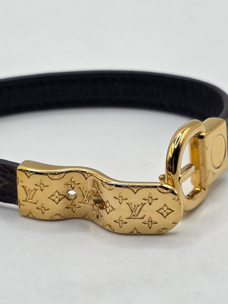 Louis Vuitton Brown Leather Fasten Your LV Bracelet