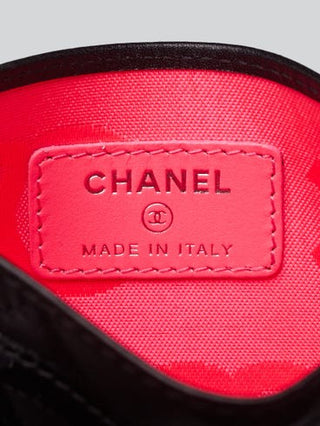 Chanel Black Quilted Lambskin Leather Cambon Ligne Card Holder