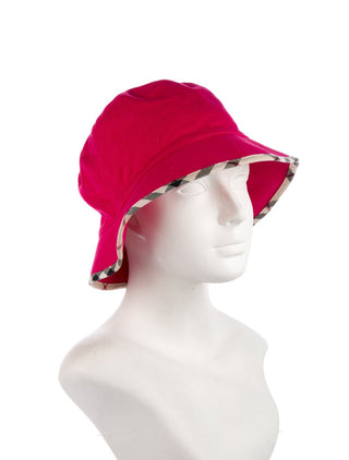 Burberry Pink Nova Check trim bucket hat L sz