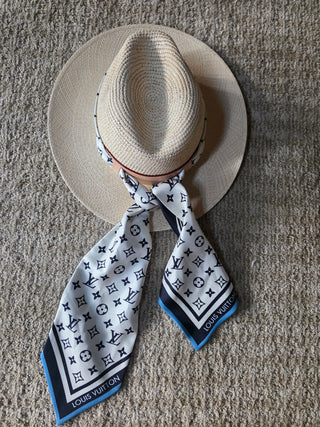 Louis Vuitton Beige Palm Abstract LV Monogram Wave Sun Hat M sz