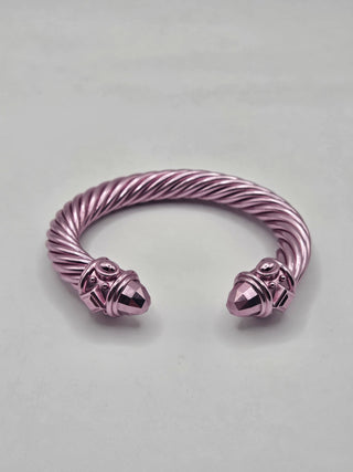 David Yurman Pink Aluminium Renaissance Classic Wide Cable Bracelet