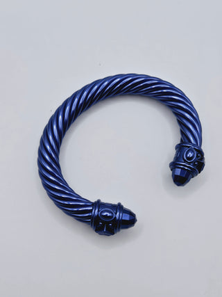 David Yurman Blue Aluminum Renaissance Classic Cable Cuff