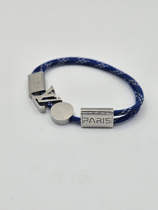 Louis Vuitton Blue Silvertone LV Charm Fluo Neon Adjustable Bracelet