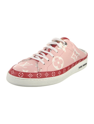 Louis Vuitton Pink Red LV Monogram Sneakers 41 sz
