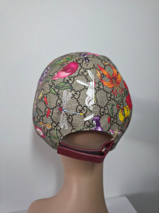 Gucci Multicolor GG Monogram Flora Women's fashion baseball cap L sz
