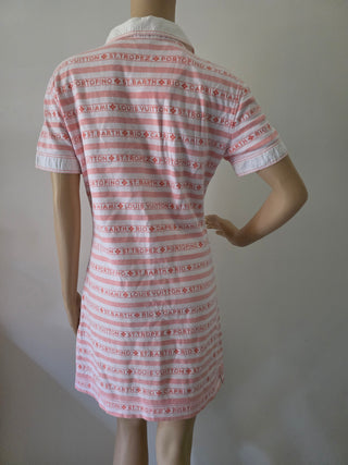 Louis Vuitton White pink LV Monogram print dress