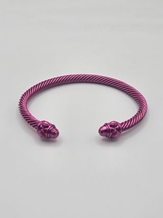 David Yurman Pink Aluminium Renaissance Classic Cable Bracelet