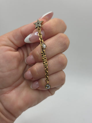 Christian Dior Gold-tone Crystal J'Adior Drop Earrings