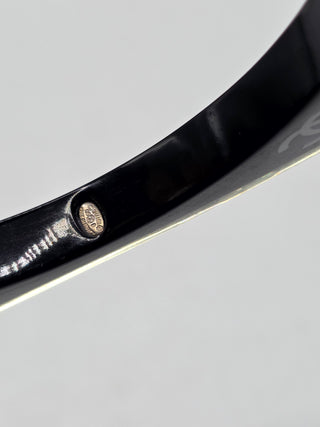(Copy) Chanel Bkack Resin Strass Interlocking CC Square Bangle