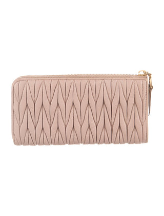 Miu Miu Beige Leather Continental Wallet NWT