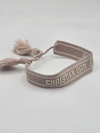 Christian Dior Beige J'adior Woven Friendship set of 2 Bracelets