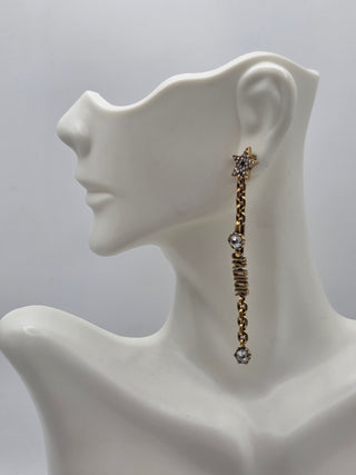 Christian Dior Gold-tone Crystal J'Adior Drop Earrings