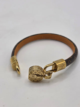 Louis Vuitton Brown LV Monogram LV Tribute Charm Bracelet 27 sz