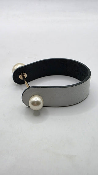 Christian Dior Multicolor Faux Pearl Leather Perle Bracelet