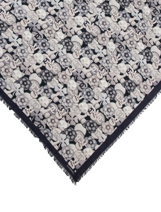 Chanel White Multicolor Interlocking CC Oversized Cashmere 2016 Scarf