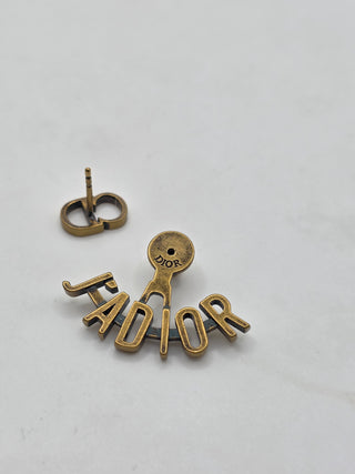 Christian Dior Gold-tone J'Adior Single Stud Earring