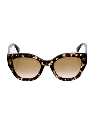 Fendi Zucca FF Logo Cat-Eye Sunglasses