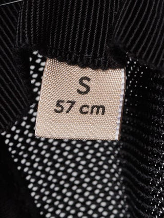 Gucci Black Perforated Leather Mesh GG Baseball Hat S sz
