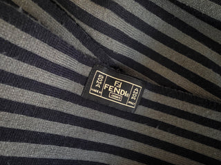 Fendi Grey black FF Monogram scarf