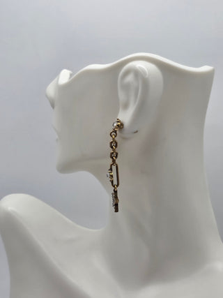 Christian Dior Gold-tone Crystal J'Adior Drop Earrings