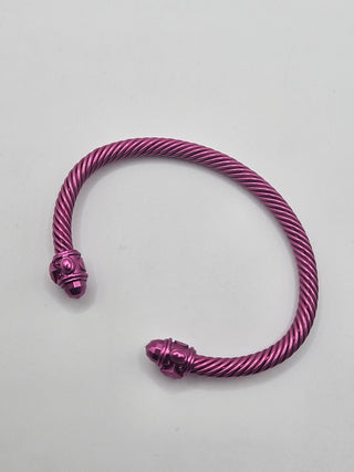 David Yurman Pink Aluminium Renaissance Classic Cable Bracelet