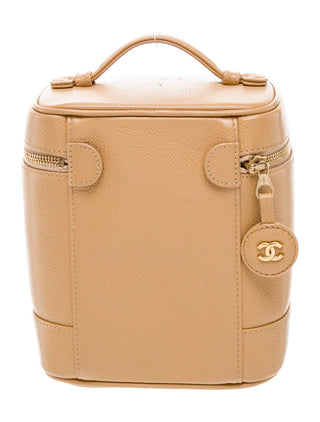 Chanel Beige Interlocking CC Timeless Vanity Case 2015