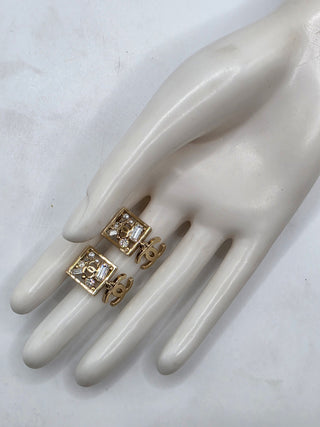 Chanel Gold-tone 2022 Faux Pearl Strass CC Drop Earrings