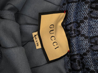 Gucci Blue multicolor GG print pleated shorts M sz