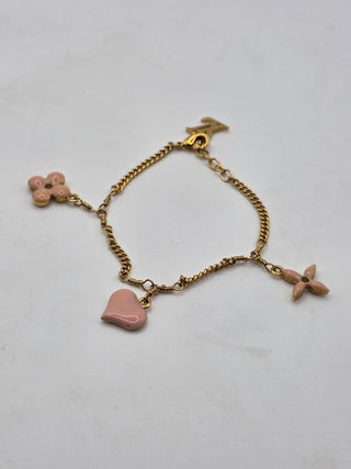 Louis Vuitton Gold-tone Sweet Monogram Charm Bracelet