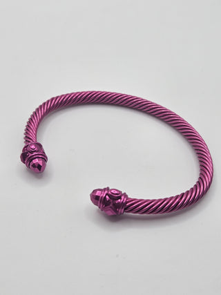 David Yurman Pink Aluminium Renaissance Classic Cable Bracelet