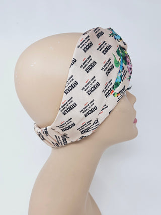 GUCCI Beige GG Monogram Silk Elastic Headband