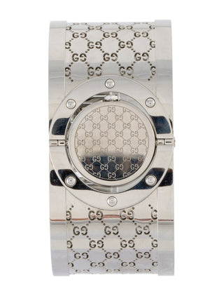 Gucci Silver-tone stainless steel GG Monogram Twirl watch