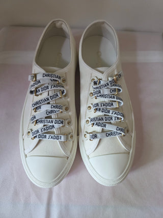 Christian Dior White Walk 'N' Dior Sneakers 39.5 sz