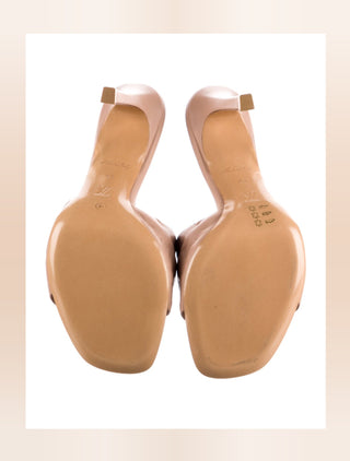 Louis Vuitton Beige LV Monogram Leather Slides 41 EU