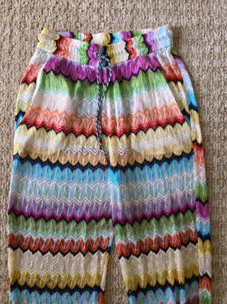 Missoni Multicolor Striped Straight Leg Pants US4
