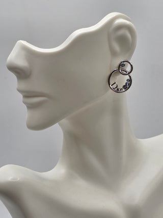 Christian Dior Silver-tone Crystal Drop Earrings