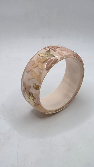 Louis Vuitton pink LV Monogram Resin Farandole Bangle Bracelet