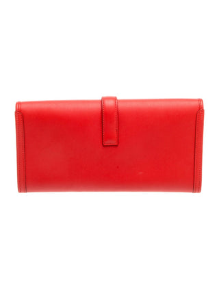 Hermès Orange Red Leather Swift Jige Elan 29
