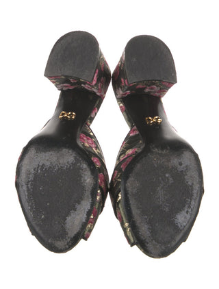 Dolce & Gabbana Floral Print Slides 37 sz