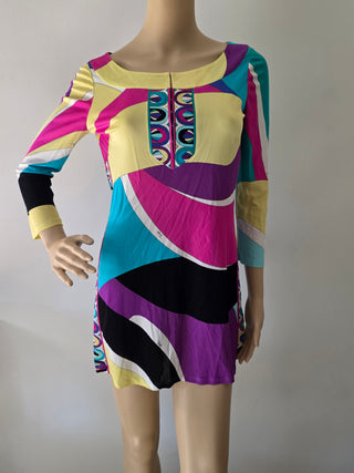Emilio Pucci Multicolor long-sleeved Signature Print blouse S 38 4 sz