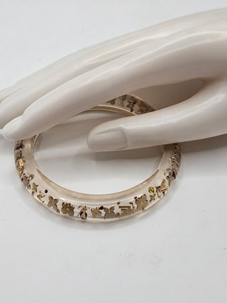 Louis Vuitton Resin Crystal Narrow Inclusion Bangle Bracelet