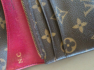 Louis Vuitton LV Monogram Pattern Coated Canvas Emilie Wallet