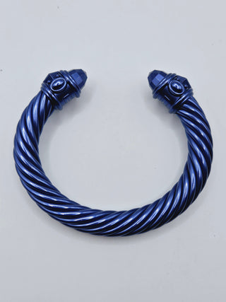 David Yurman Blue Aluminum Renaissance Classic Cable Cuff