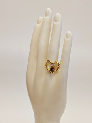 Louis Vuitton Sweet Monogram In My Heart Cocktail Ring 6 sz