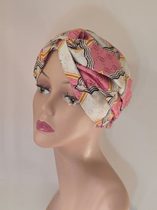 Gucci Beige pink multicolor GG Patterned Headband M sz