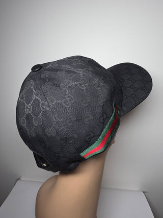 Gucci Black GG Monogram baseball cap M sz