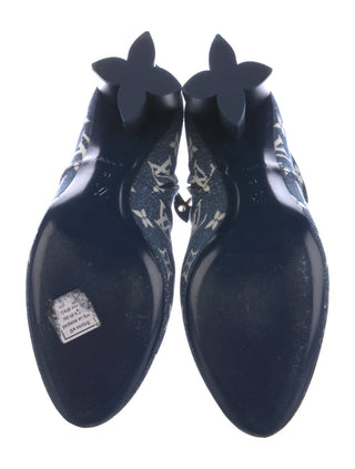 Louis Vuitton Blue LV Monogram Denim Boots 41 sz