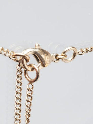 Chanel Goldtone Metal Interlocking CC Pearl Pendant Long Necklace