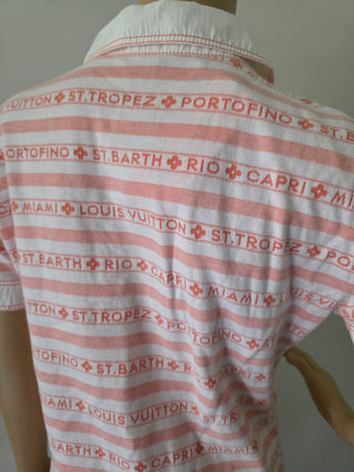Louis Vuitton White pink LV Monogram print dress
